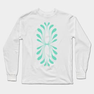 turquoise flow pattern Long Sleeve T-Shirt